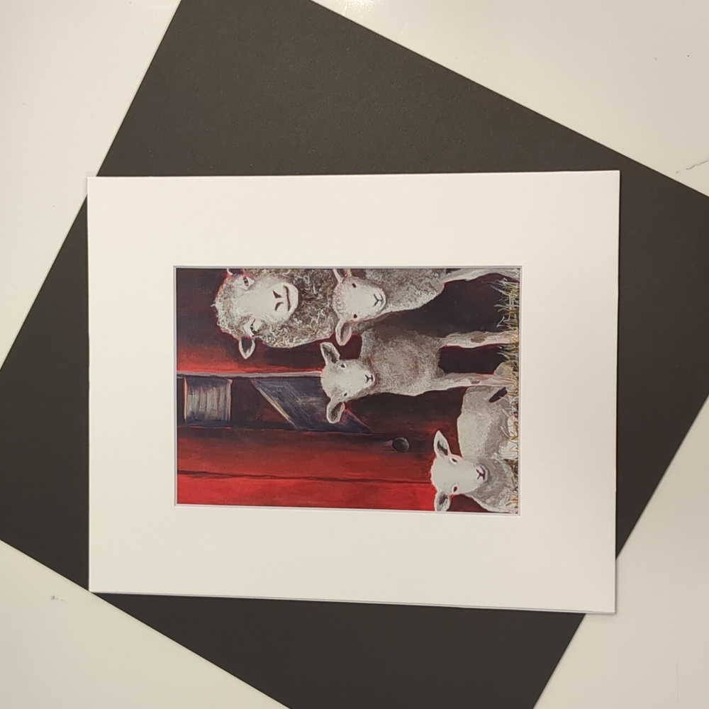 🎨Matted Art Print of Acrylic Painting - Picture 2 of 3